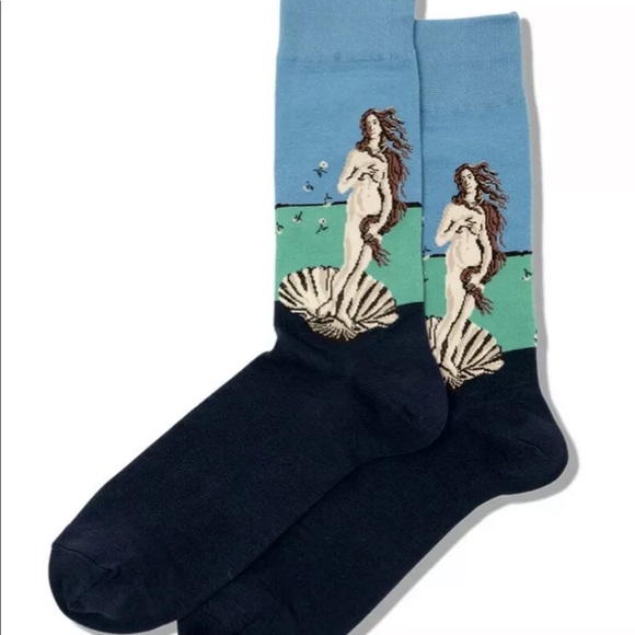 Hotsox Famous Artist Series Birth Of Venus Crew Socks 10-13 - Picture 2 of 4